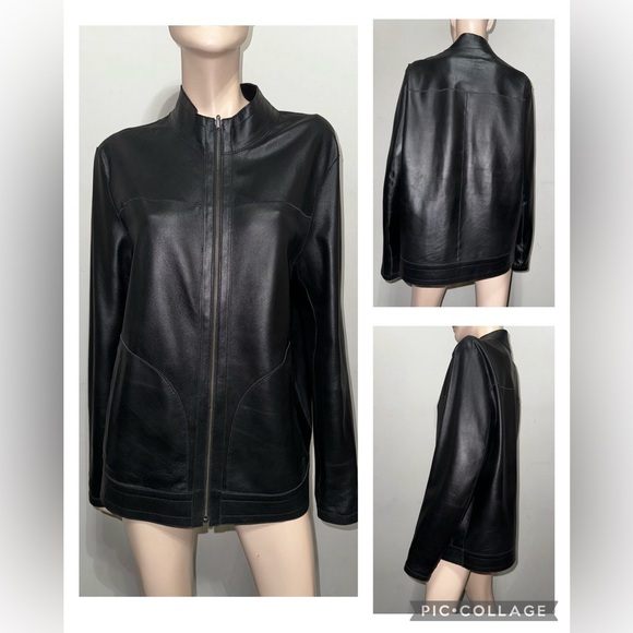 ASTON reversible Lambskin Leather Jacket 40 - Picture 3 of 11